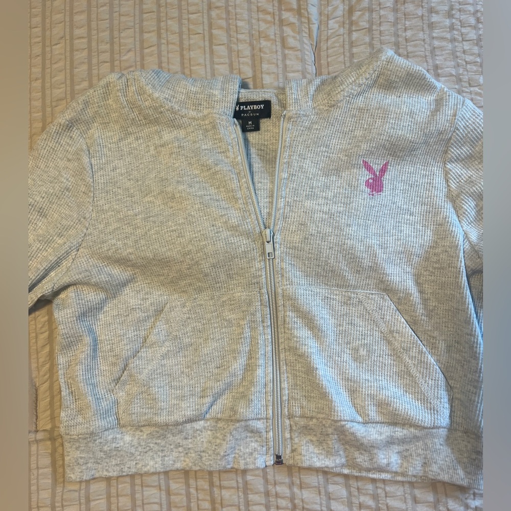 Light grey playboy zip up NWT